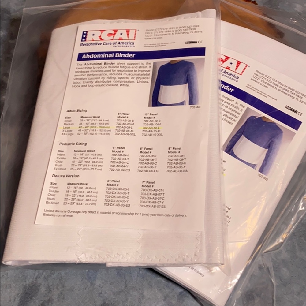 Bundle of 2 - RCAI Abdominal Binders - M & L